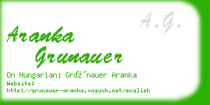 aranka grunauer business card